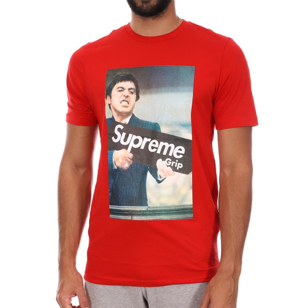 T-shirt Rouge Homme Supreme Grip Film 1