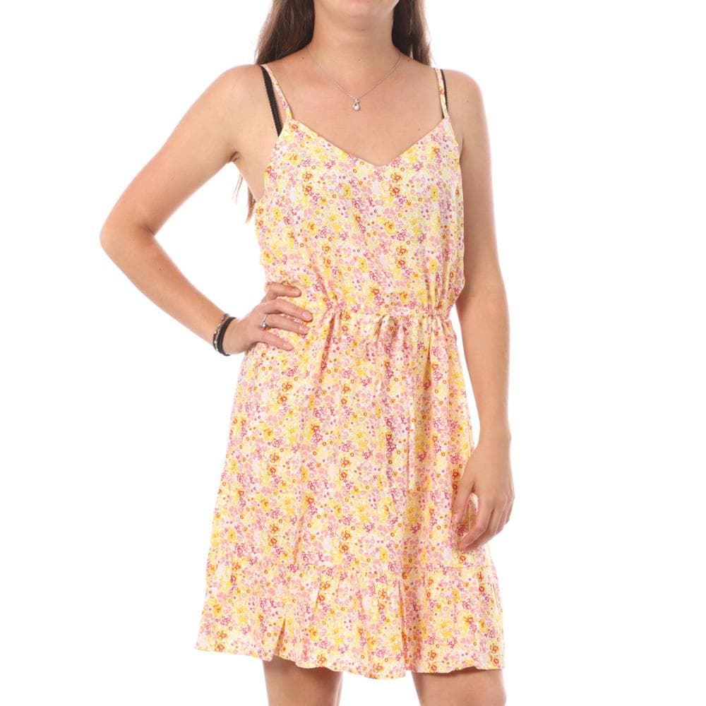 Robe Rose/Jaune Femme Vero Moda Easy Singlet 1