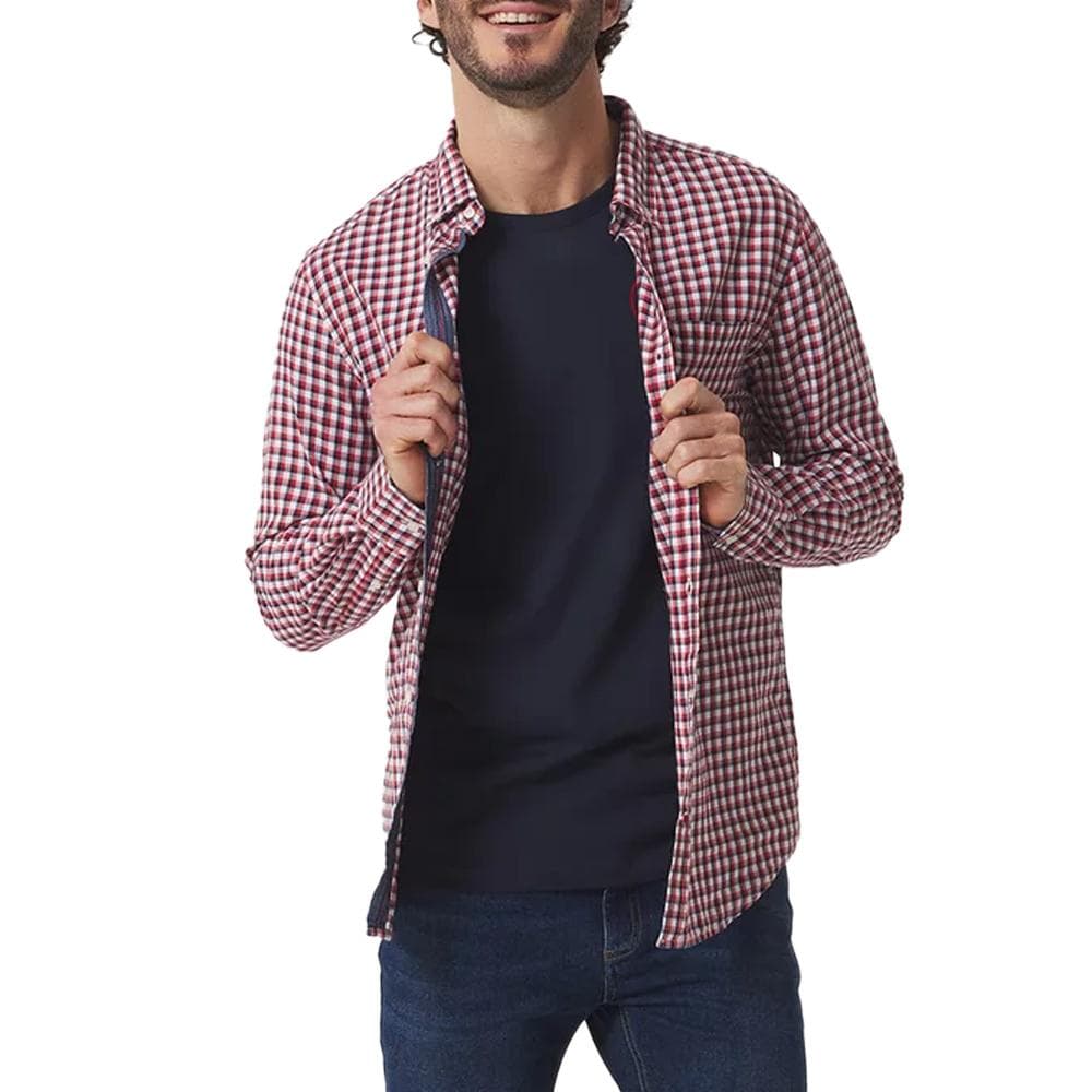 Chemise Blanche/Rouge Homme TBS Baltique 1