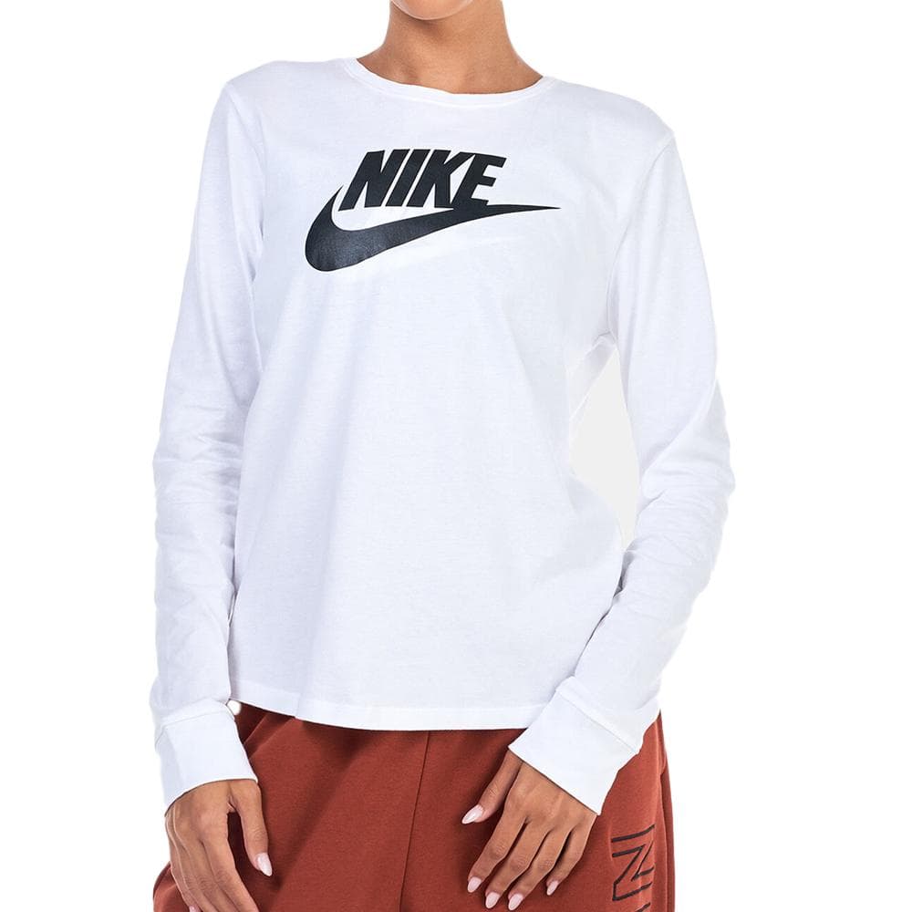 T-shirt Manches Longues Blanc Femme Nike Ftra 1