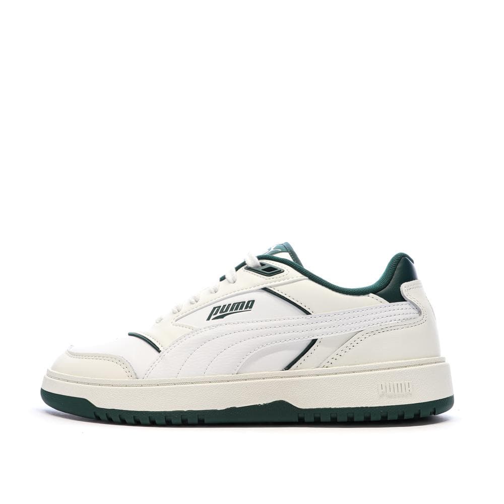Baskets Blanches/Vertes Foncés Homme Puma Doublecourt03 1