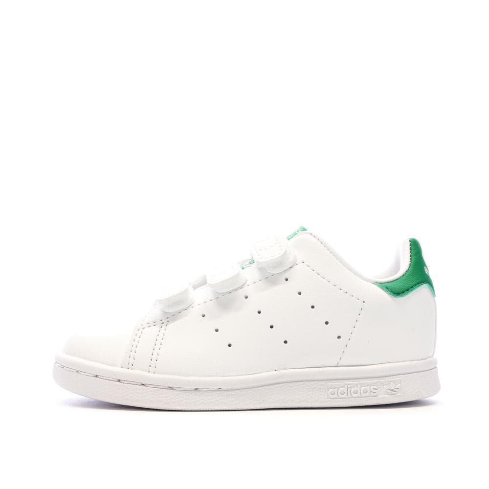 Baskets Blanches/Vertes Garçon/Fille Adidas Stan Smith 1