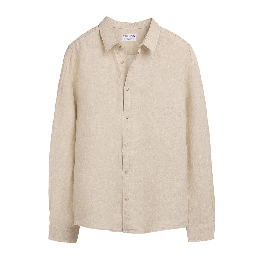 Chemise Beige Homme Teddy Smith linen 1