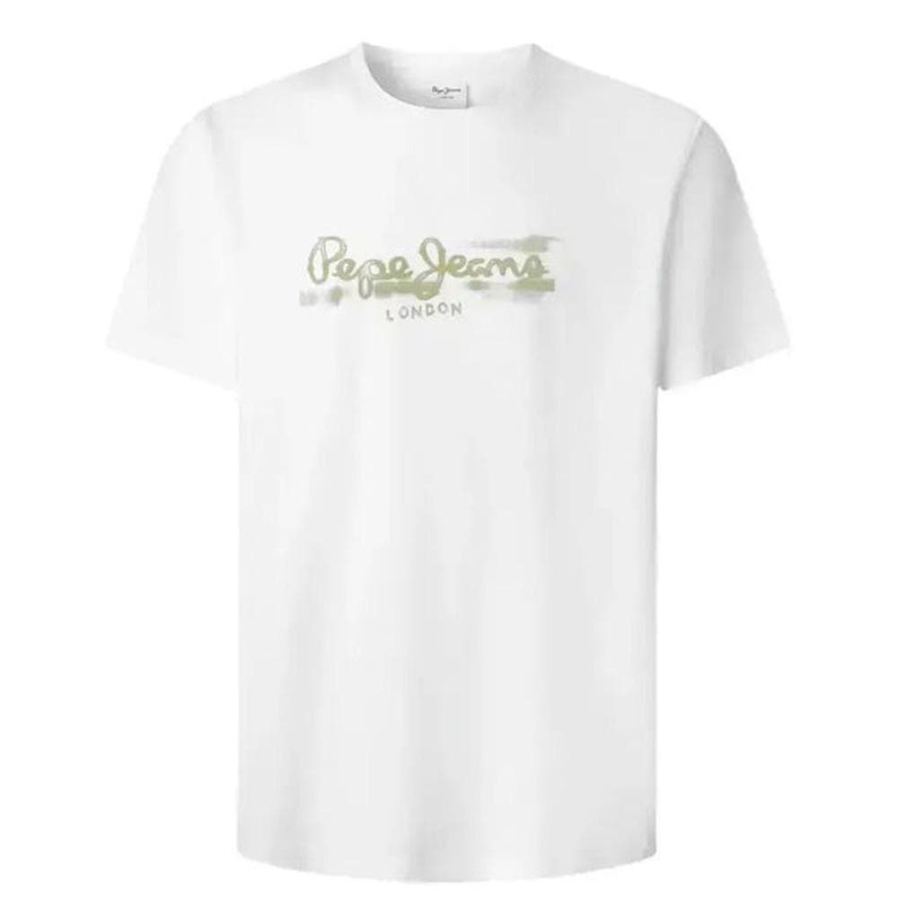 T-Shirt Blanc/Kaki Homme Pepe jeans Pjl M Nd 2