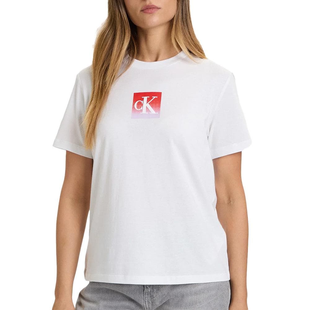 T-Shirt Blanc Femme Calvin Klein Jeans Classic Boxed 1