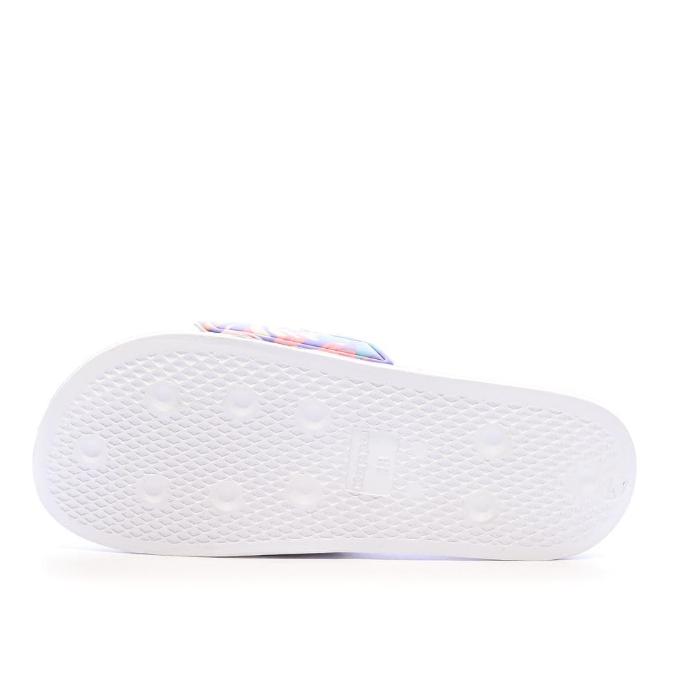 Claquettes Blanches à Fleurs Femme Kappa Logo Noles 5 2