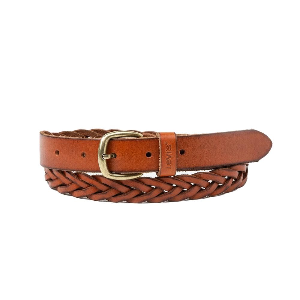Ceinture Levi's Tressée Marron Femme en Cuir avec Boucle Vintage - T 1
