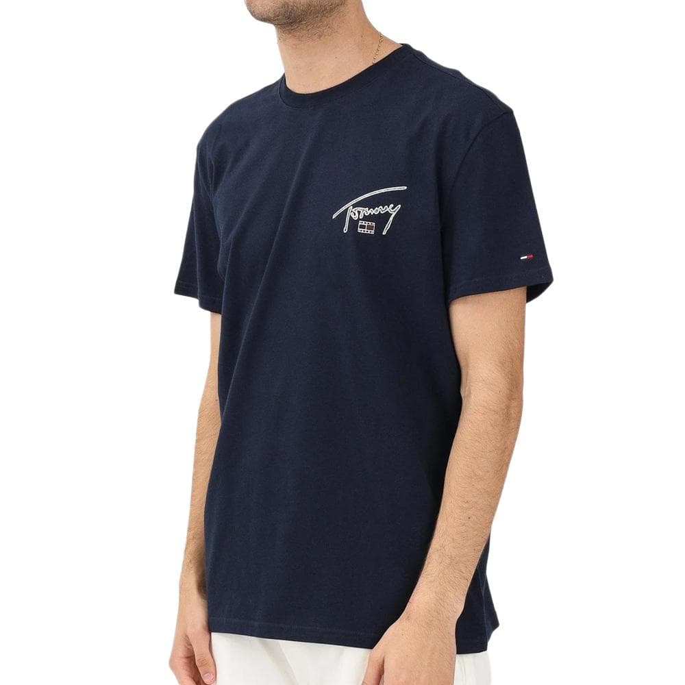 T-Shirt Marine Homme Tommy Hilfiger Backpri 1