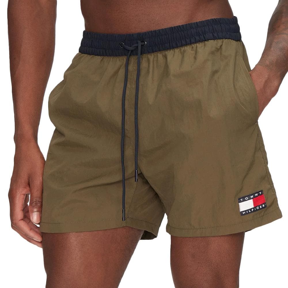 Short de Bain Kaki Homme Tommy Hilfiger Drawstring 1