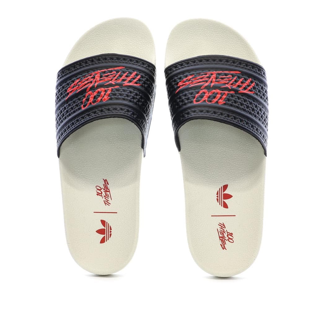 Claquettes Noires/Blanches Homme Adidas 100t Adilette 3