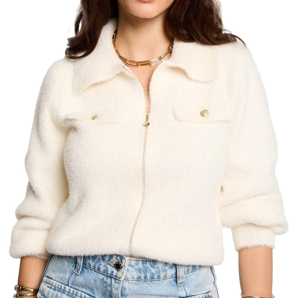 Gilet Zippé Blanc Femme Morgan DOMI 1