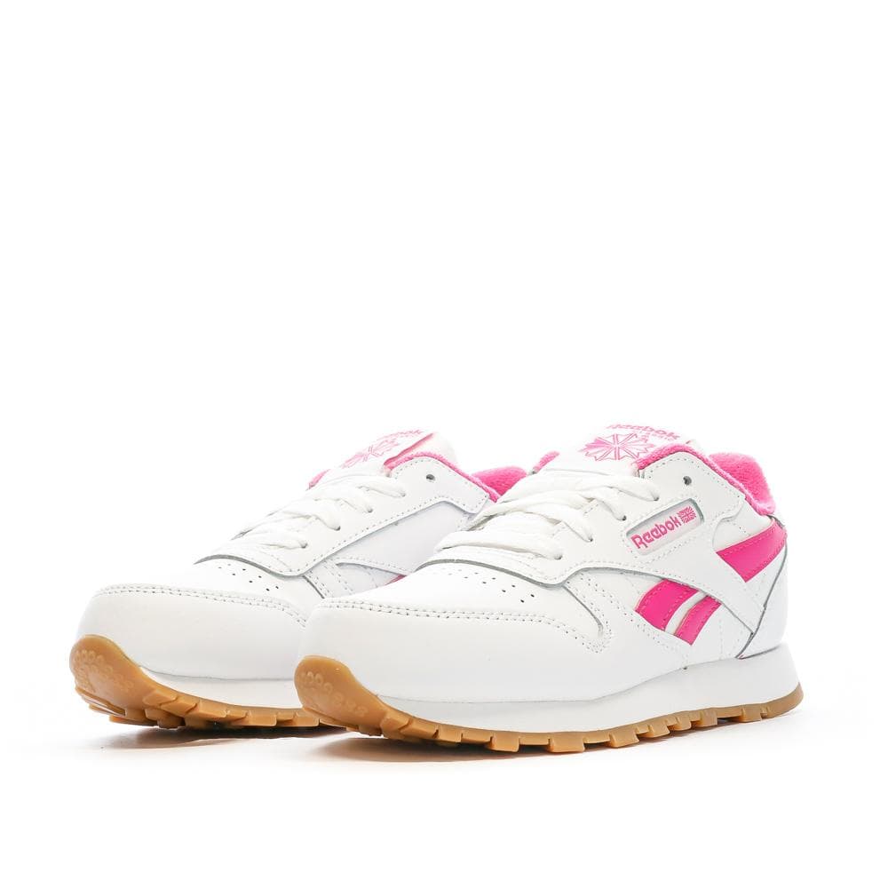 Baskets Blanches/Rose Fille Reebok Classic Leather 100034223 6