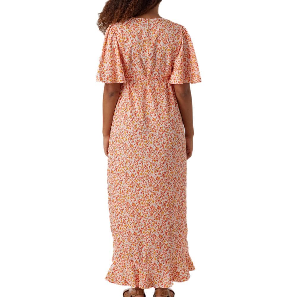 Robe Orange/Blanche Femme Vero Moda Maternity Henna 2