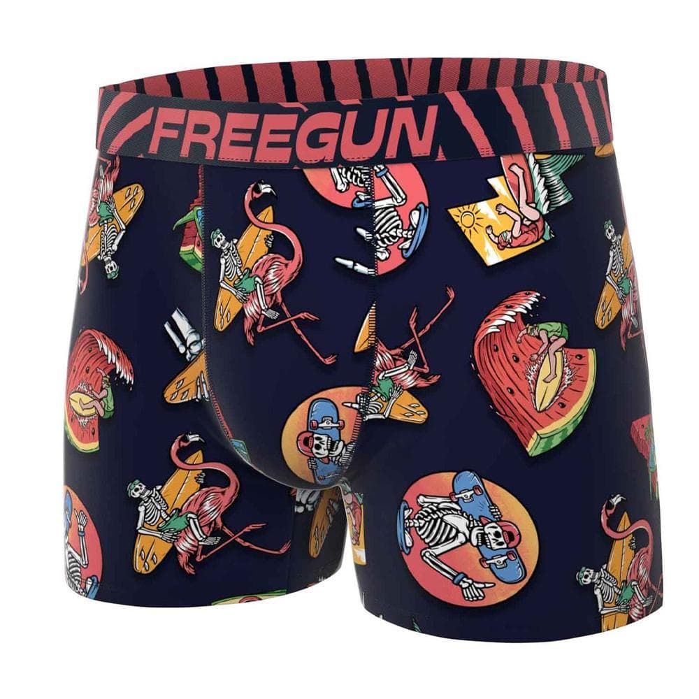 Boxer Marine/Rose Homme Freegun Skate 1