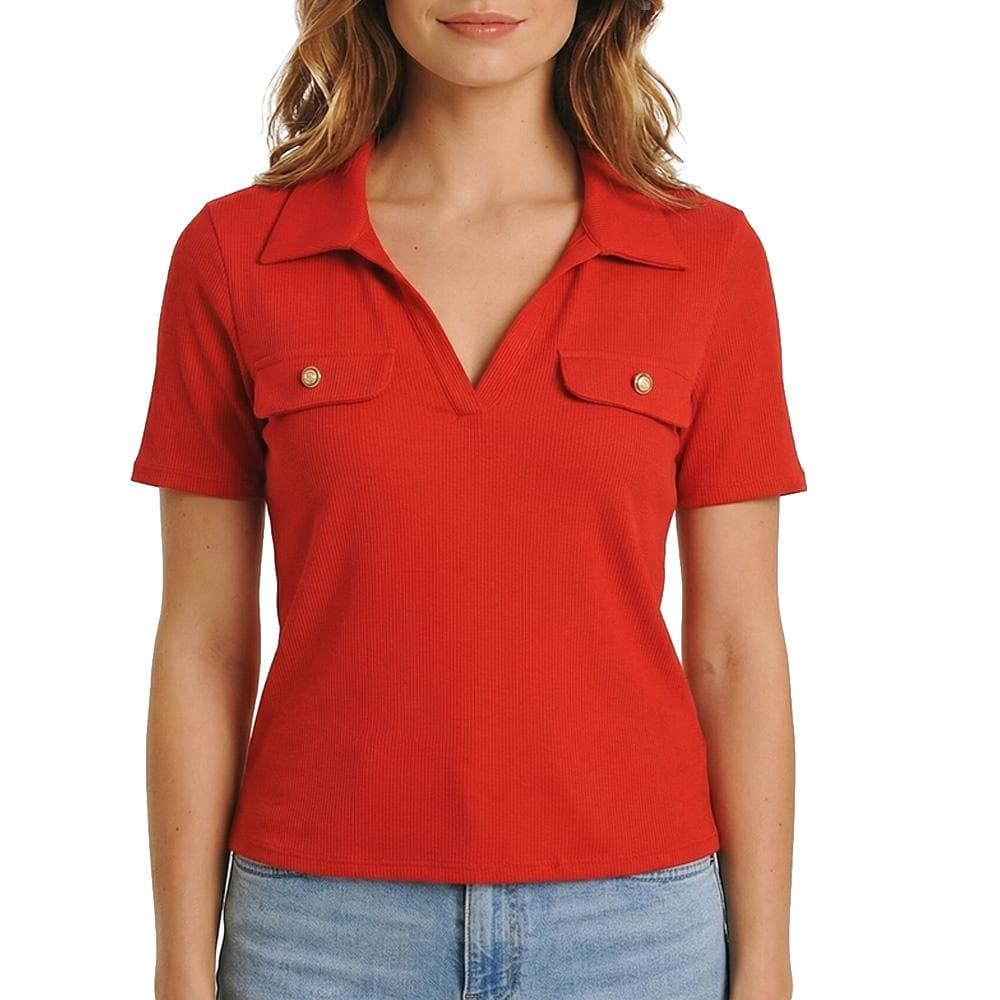 Polo Rouge Femme Morgan DROSSO 1