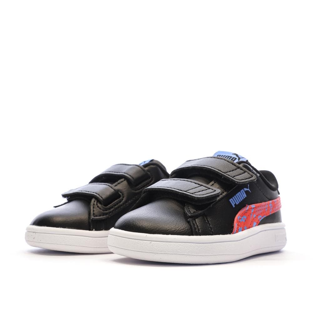Baskets Noires/Rouges Garçon Puma Smash 3.0 6