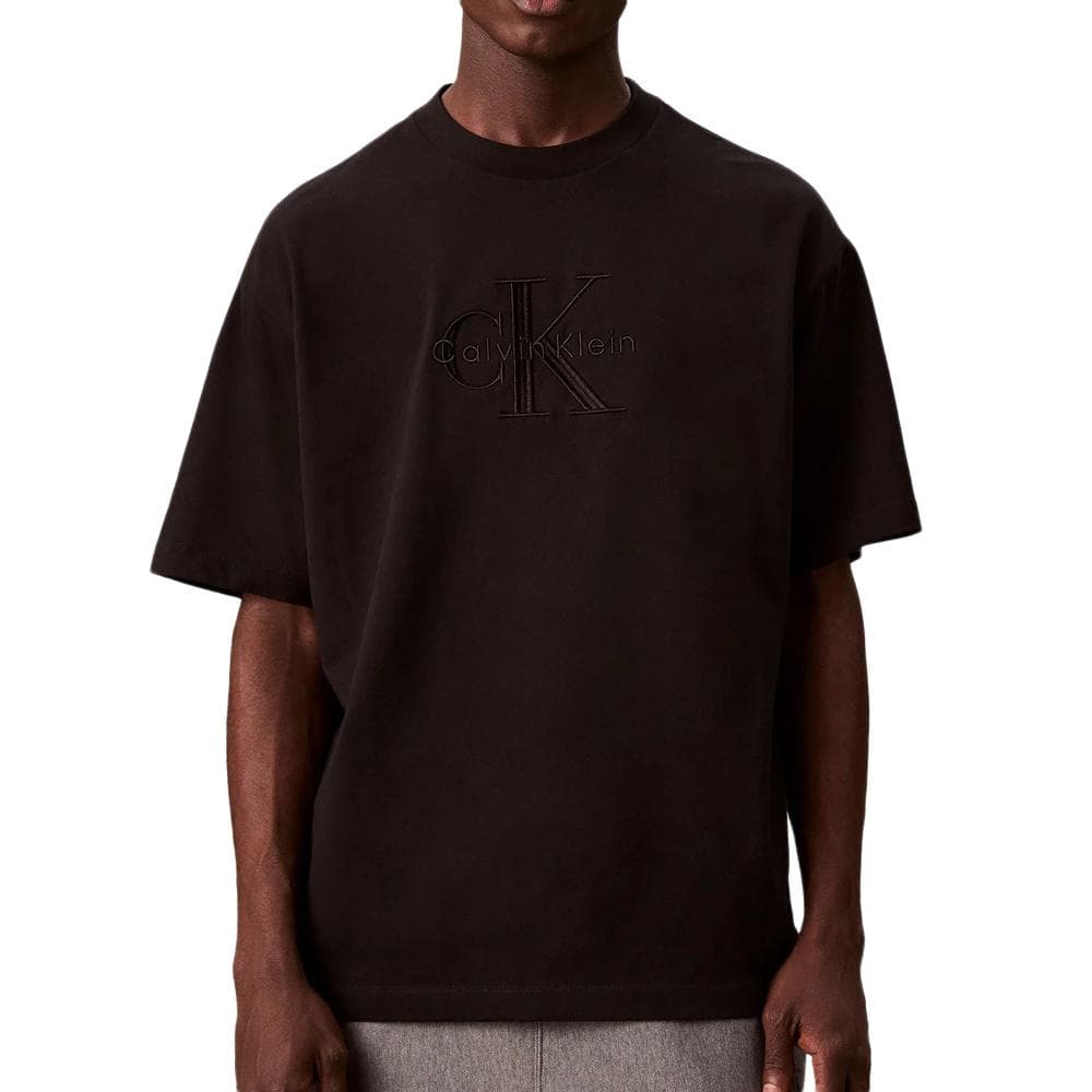 T-Shirt Noir Homme Calvin Klein Jeans Monologo LV04RB295G 1