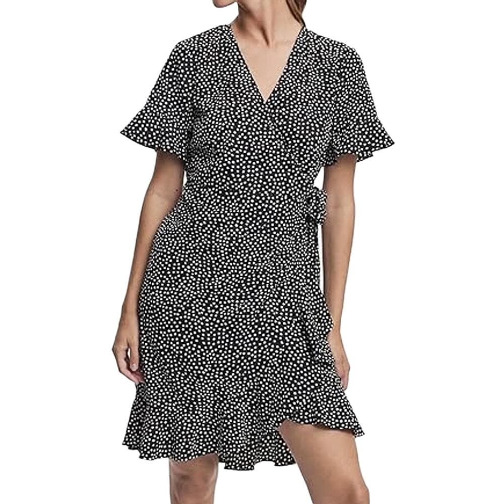 Robe Noire/Blanche Femme Vero Moda Henna 1