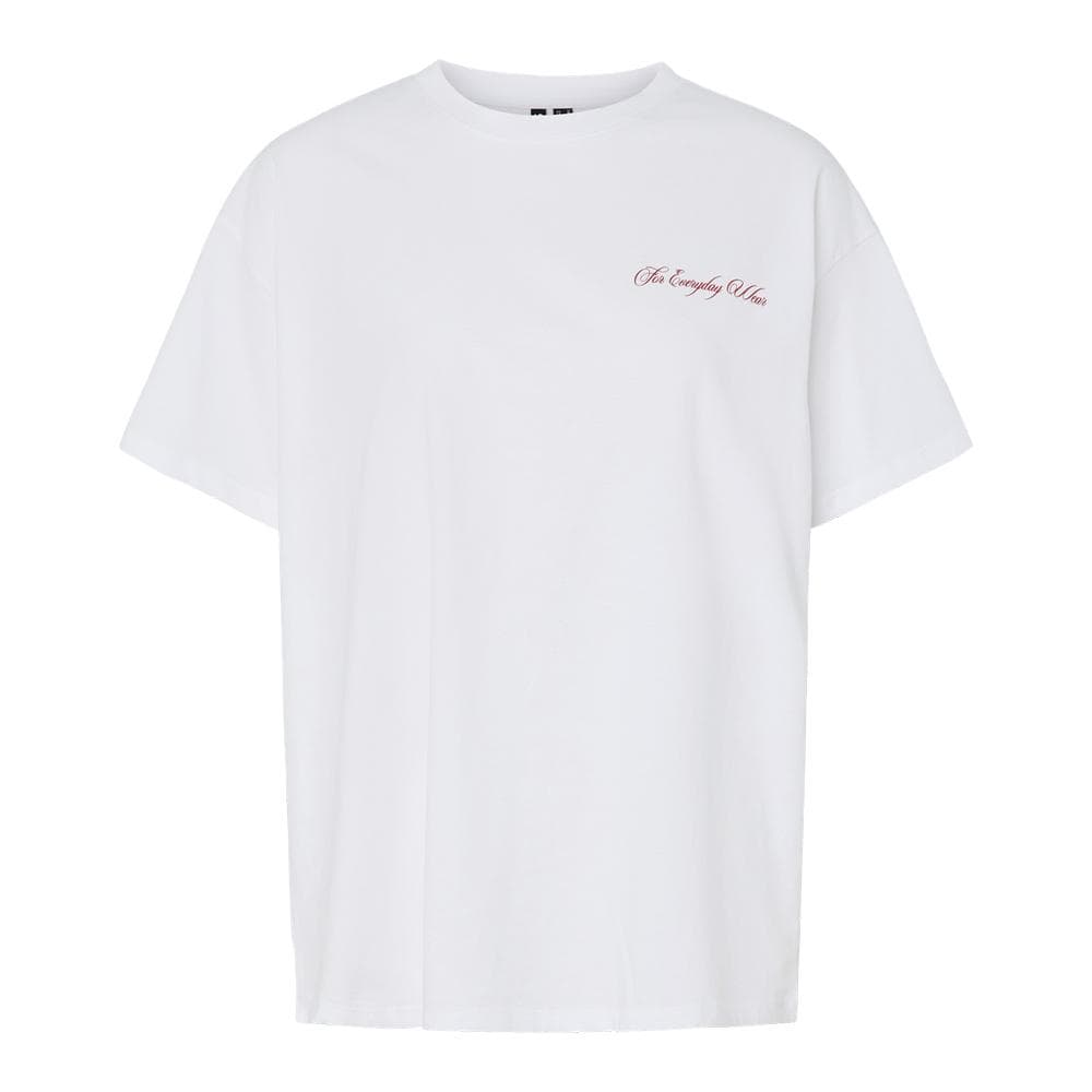 T-shirt Blanc Femme Pieces Fonda 1