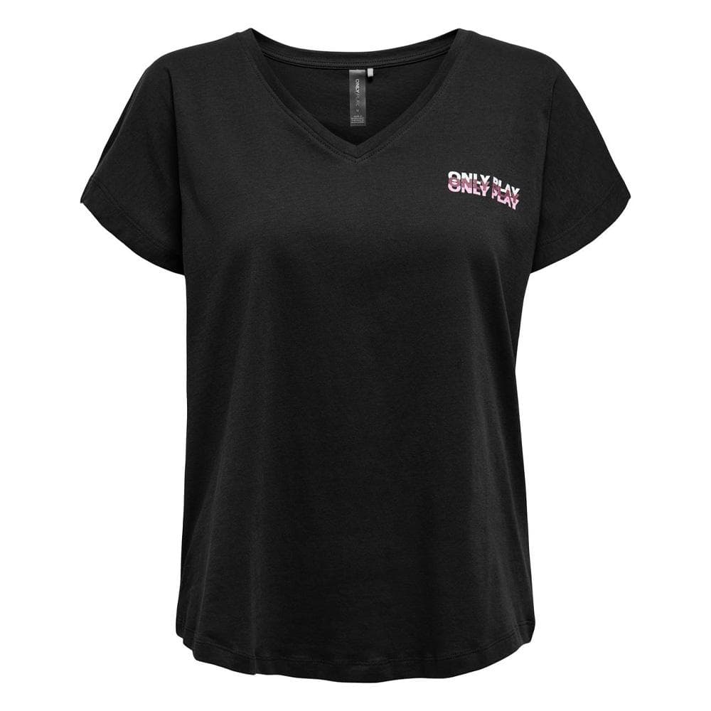 T-Shirt Noir Femme ONLY Mally Life 1