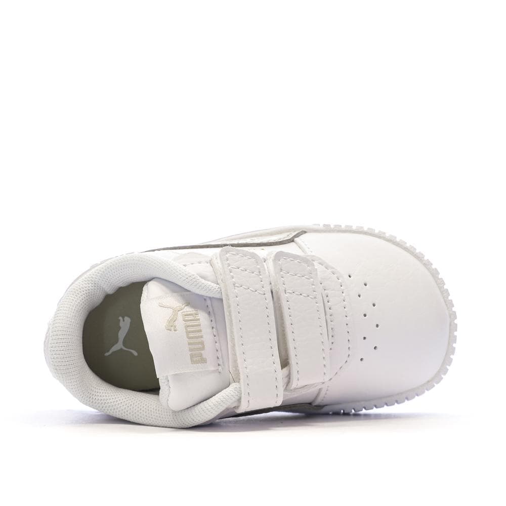 Baskets Blanches/Beiges Fille Puma Carina 2.0 4