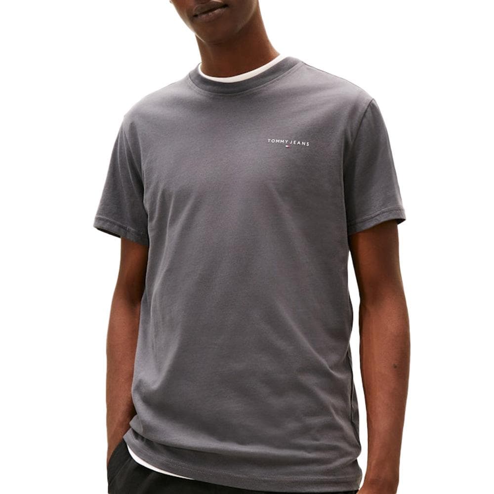 T-shirt Gris Foncé Homme Tommy Hilfiger Tjm Slim Linear 1
