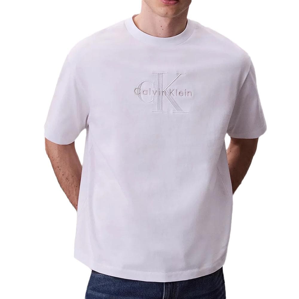 T-Shirt Blanc Homme Calvin Klein Jeans Monologo LV04RB295G 1