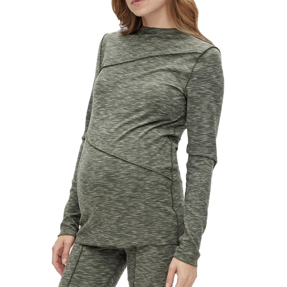 T-Shirt Manches Longues Gris Femme Mamalicious Ivy 1