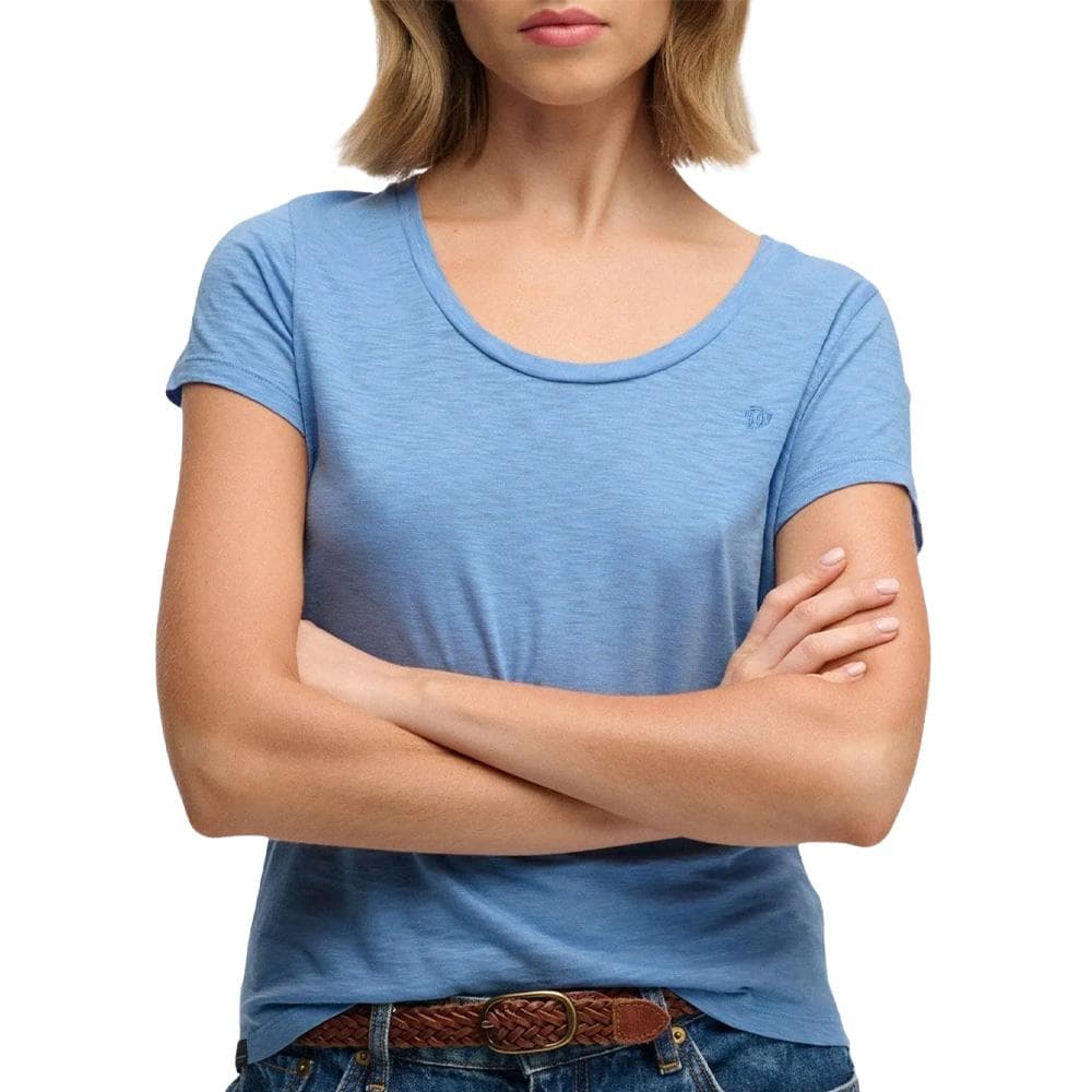 T-shirt Bleu Femme Superdry Studios Scoop 1