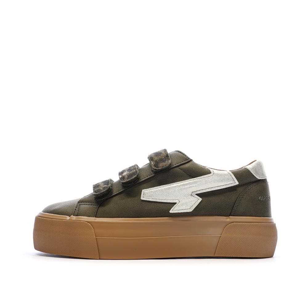 Baskets Kaki Plateforme Femme Kaporal Clovia 1