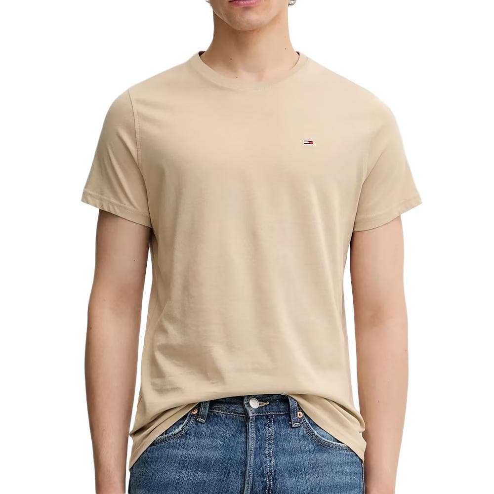 T-shirt Beige Foncé Homme Tommy Hilfiger Tjm Xslim Jersey 1