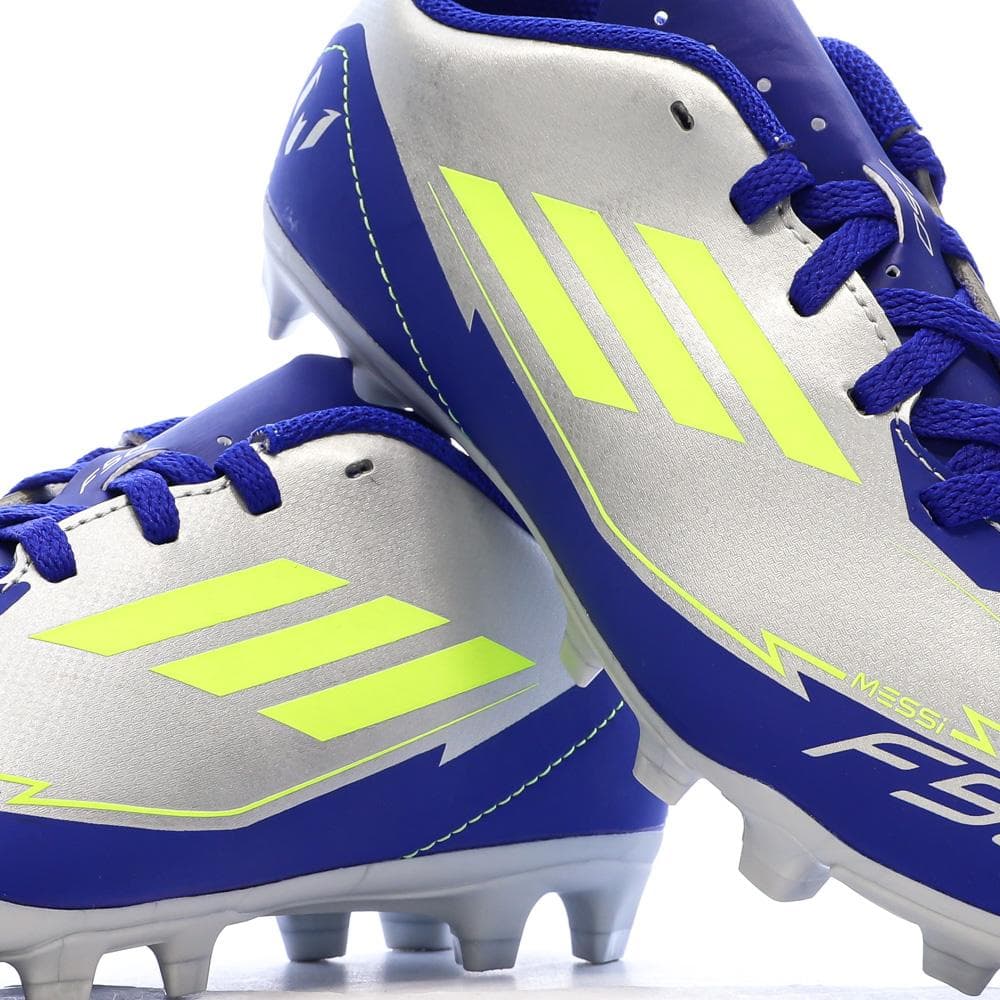 Chaussures de football Bleu/Gris Argent Garçon Adidas F50 Club 7