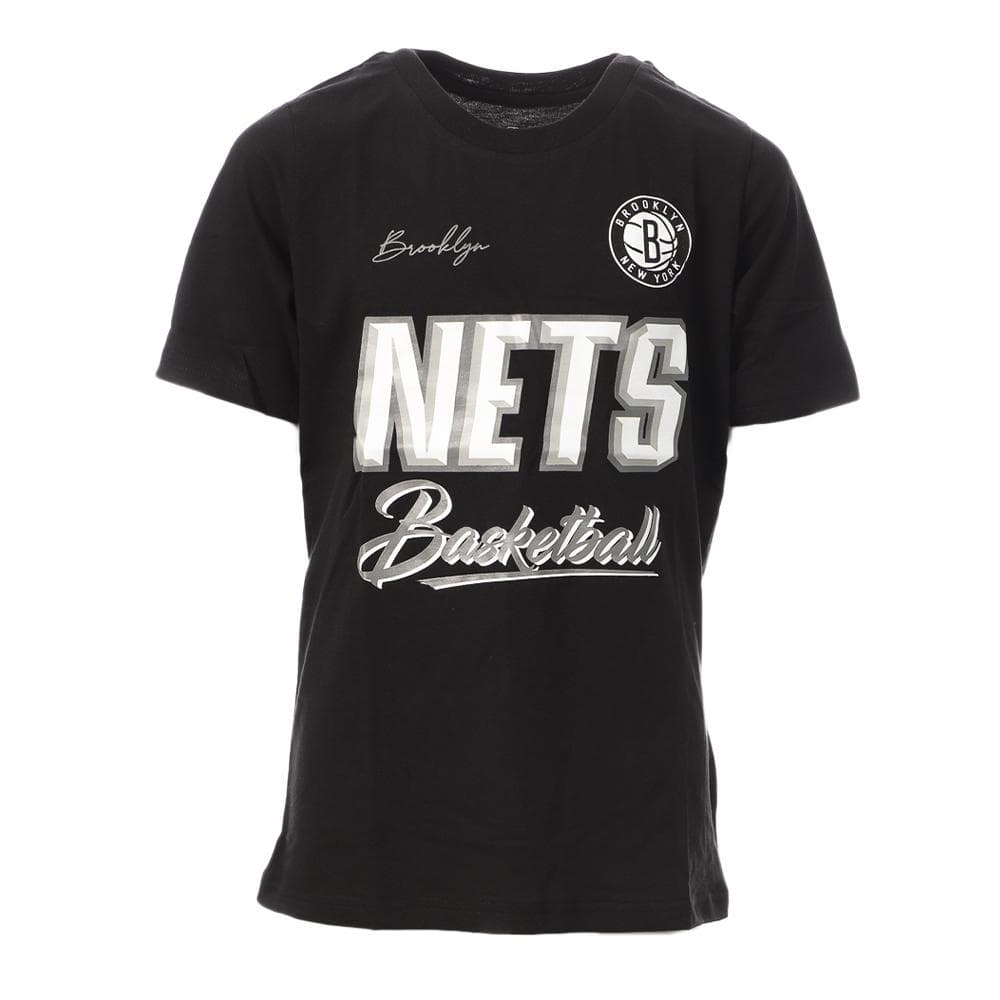 T-shirt Noir Chiné Garçon NBA Track BROOKLYN NETS 1