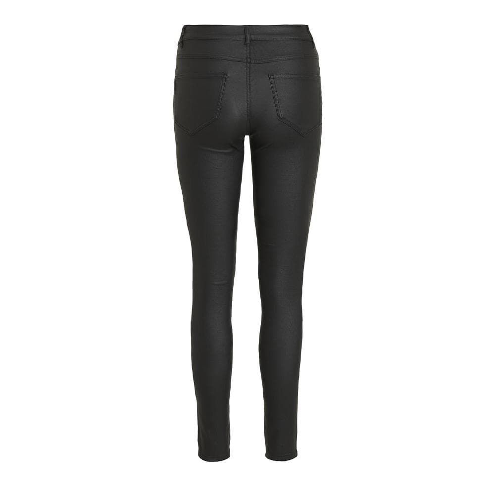 Pantalon Noir Enduit Femme Vila Commit Coated 2