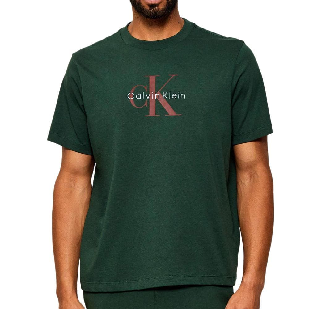 T-Shirt Vert Homme Calvin Klein Jeans Hero 1
