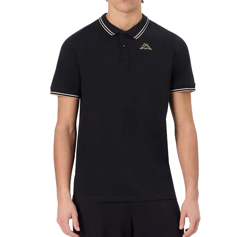 Polo Noir Homme Kappa Logo Korpo 1