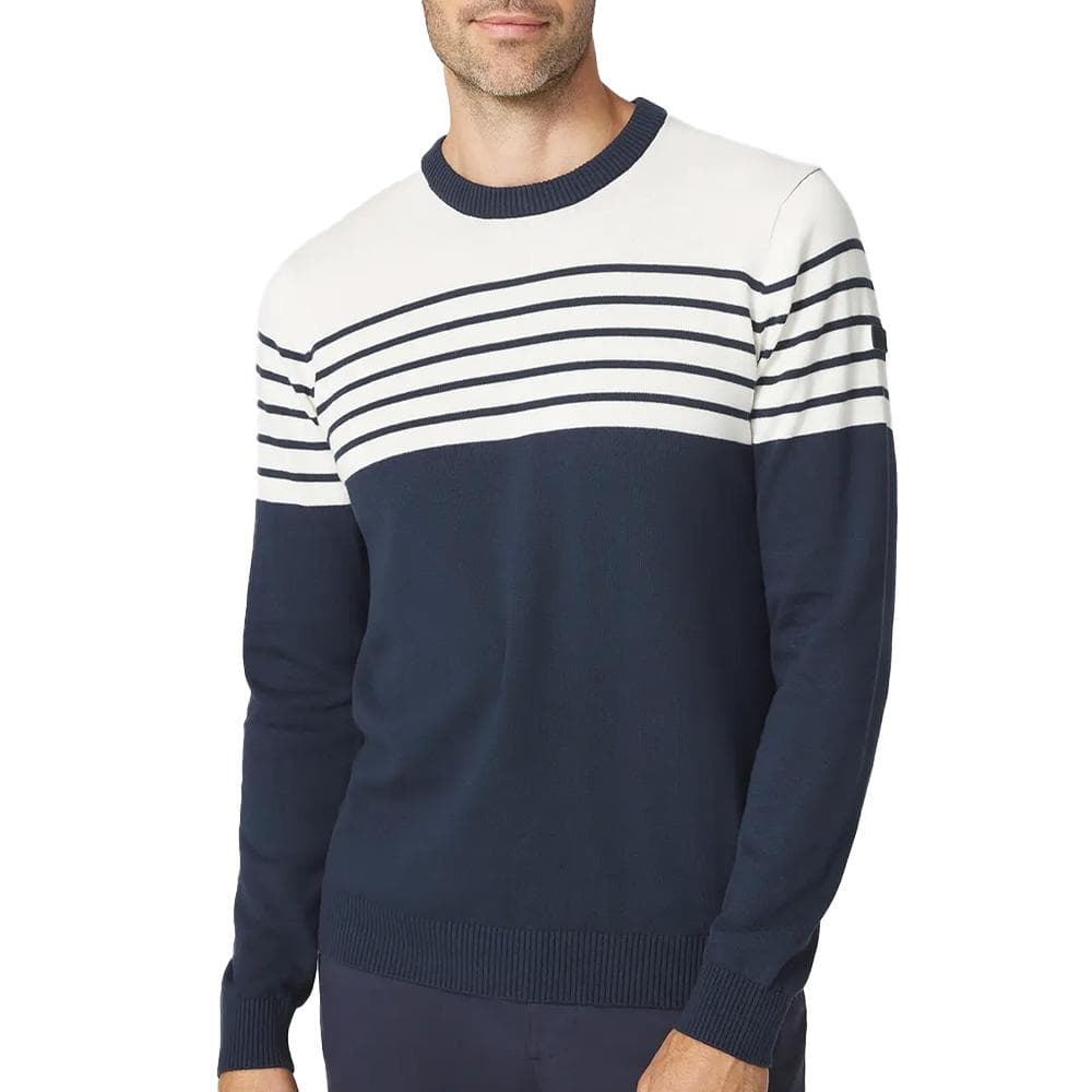 Pull Marine/Blanc Homme TBS TOBIERON 1