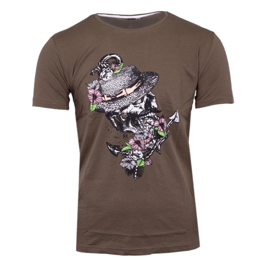 T-shirt Kaki Homme La Maison Blaggio Tete 1