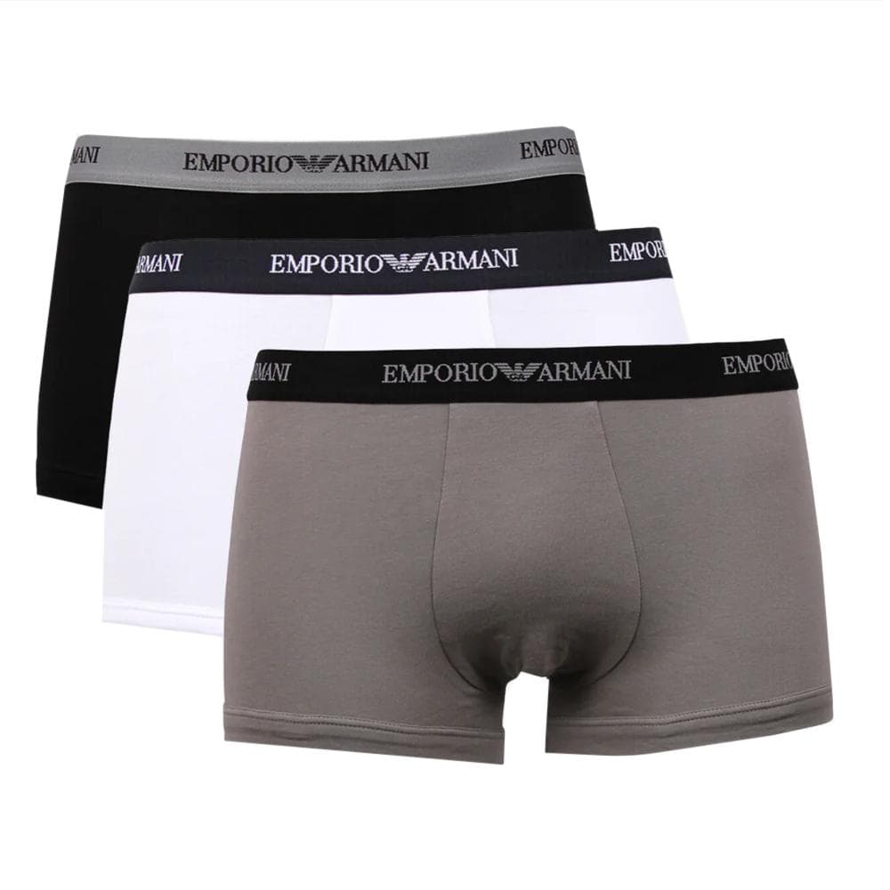 x3 Boxers Blanc/Noir/Gris Homme Emporio Armani 111357 1