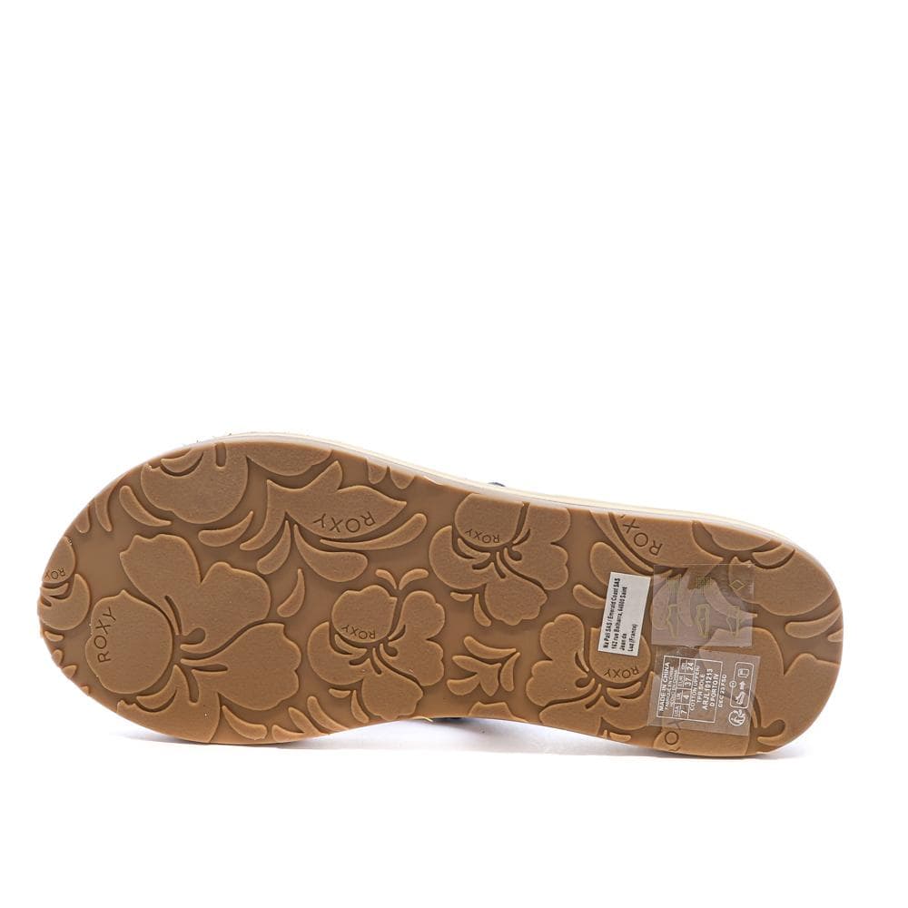 Tongs Beiges/Marines Femme Roxy Porto 3