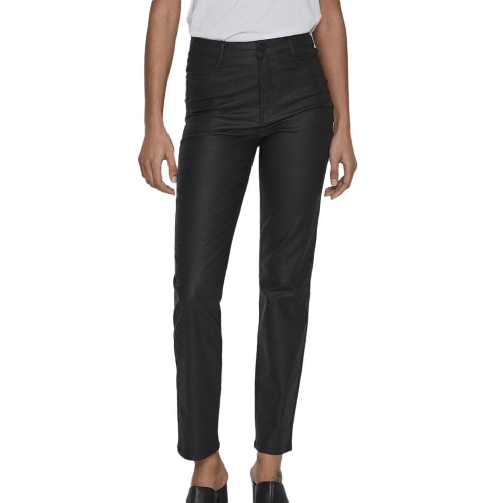 Jean Enduit Noir Femme Vila Commit 1