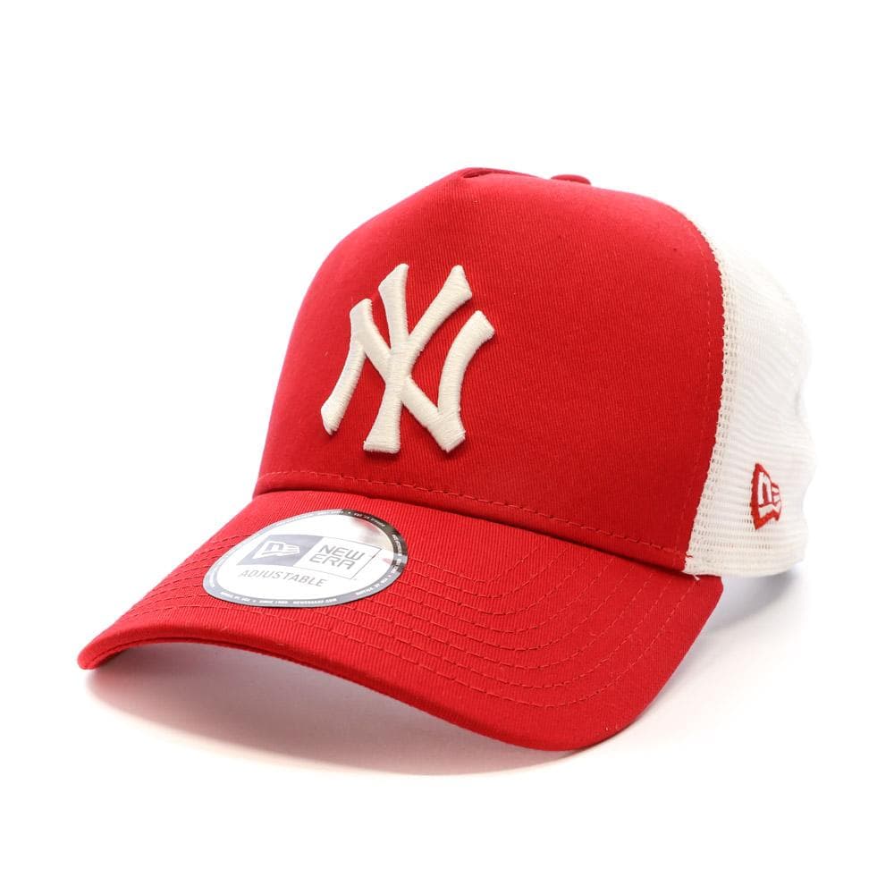 Casquette Blanche/Rouge Homme New Era Clean Trucker 2 Neyyan Scawhi 1