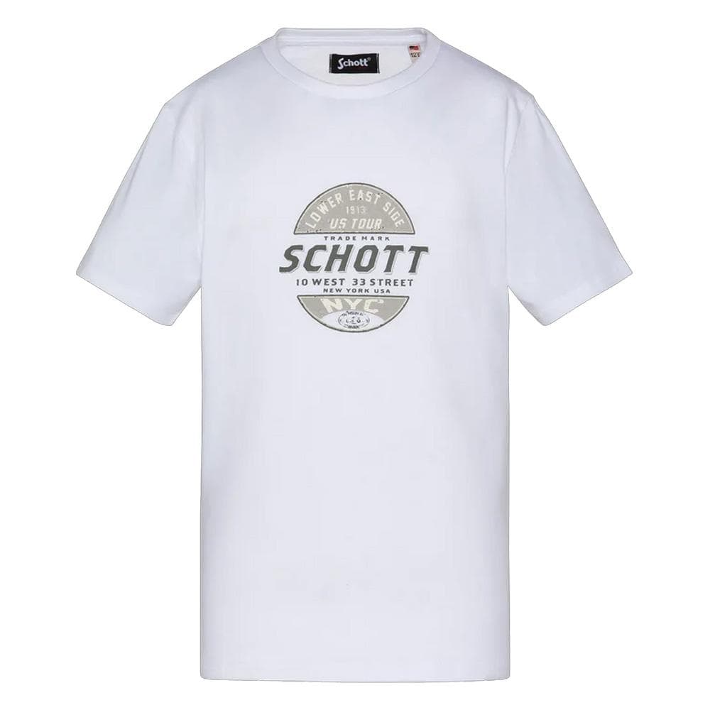 T-Shirt Blanc Garçon Schott Print 1