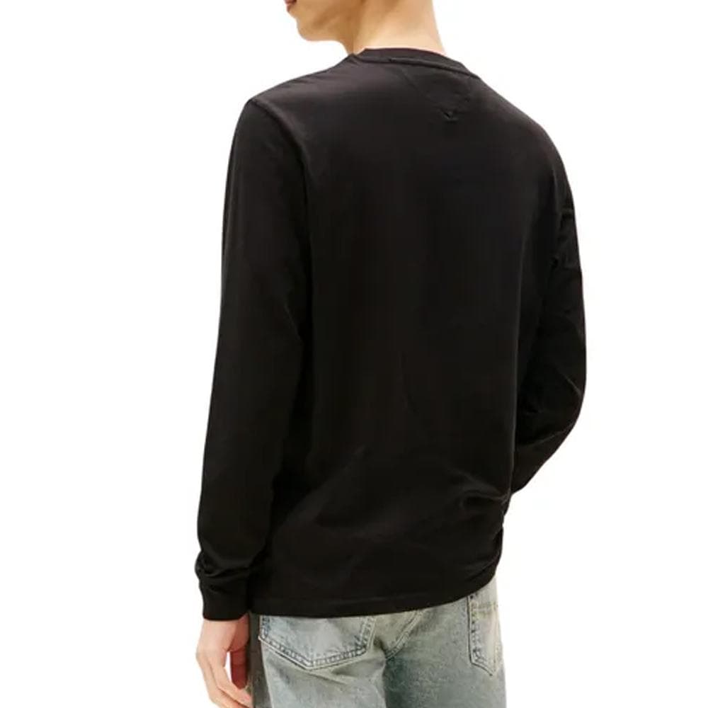 T-Shirt Manches Longues Noir Homme Tommy Hilfiger Chest 2