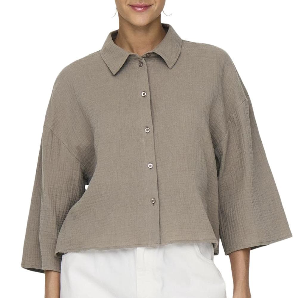Chemise Taupe Femme JDY Theis Life 3/4 1