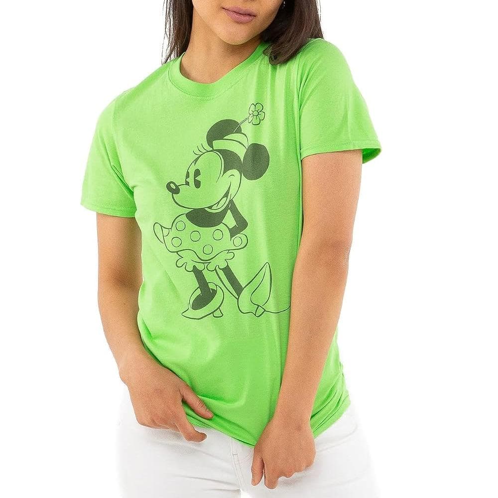 T-Shirt Vert Femme Disney Minnie Lime 1