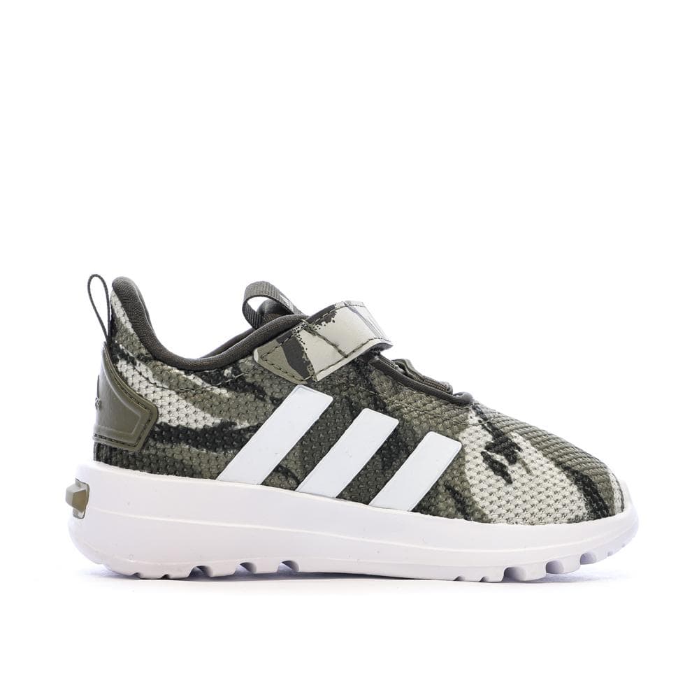 Baskets Kaki/Blanches Garçon Adidas Racer 2