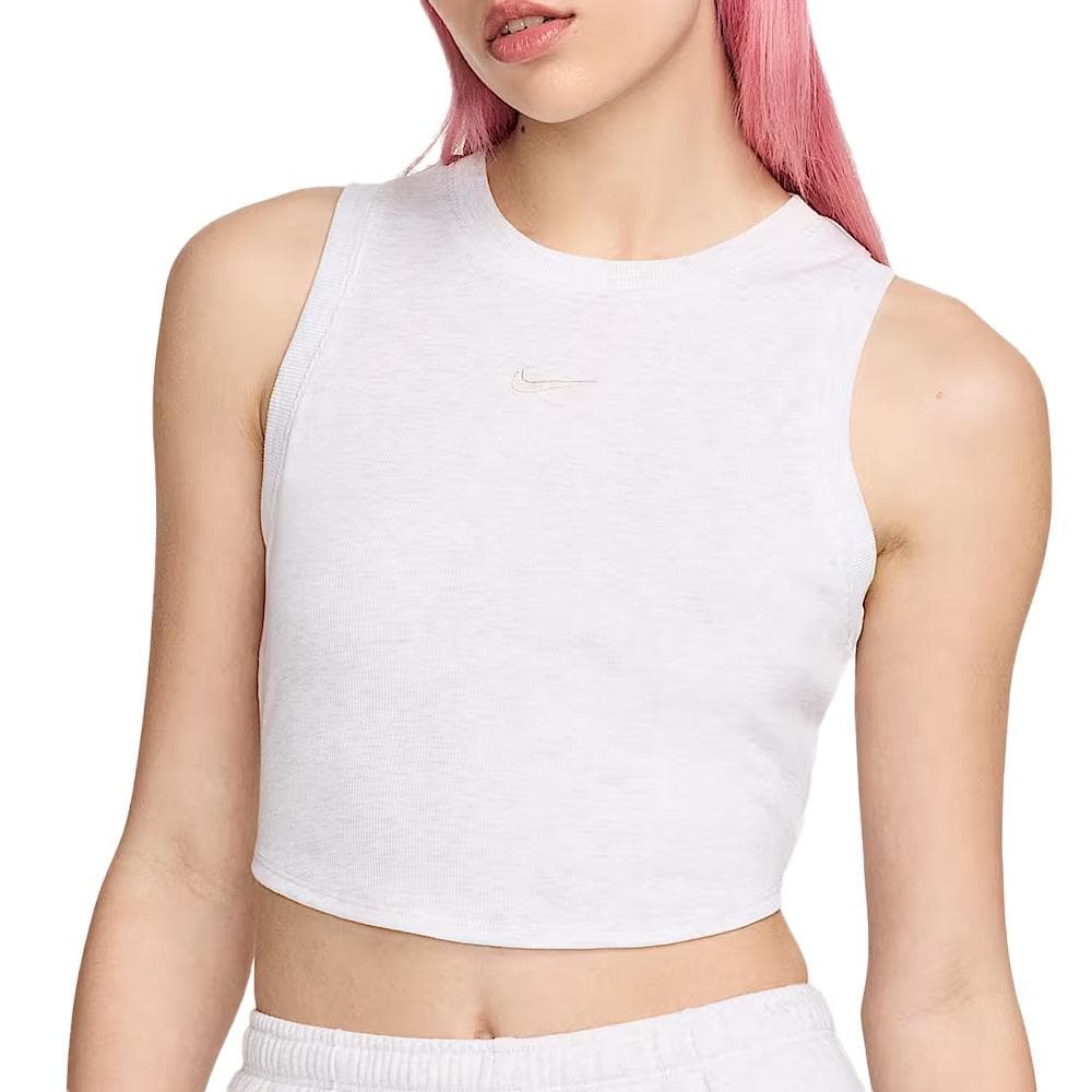 Débardeur Gris Femme Nike W Nsw Essntl Rib Crp 1