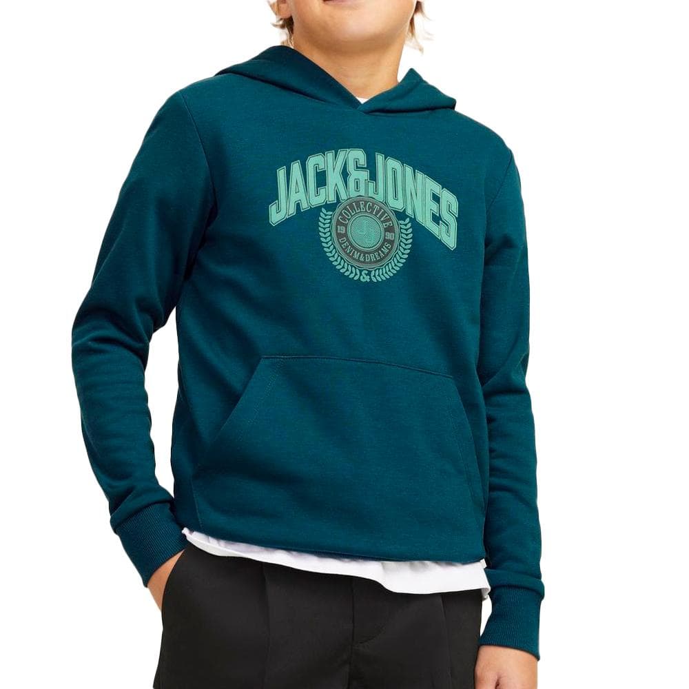 Sweat à Capuche Bleu Garçon Jack & Jones Varsity Branding 1
