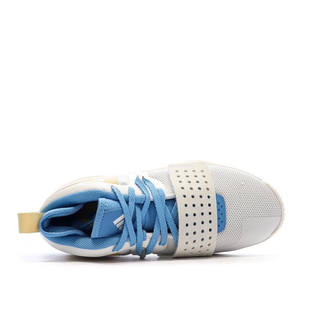 Chaussures de basketball Blanches/Jaune/Bleu Homme Adidas Dame 8 4